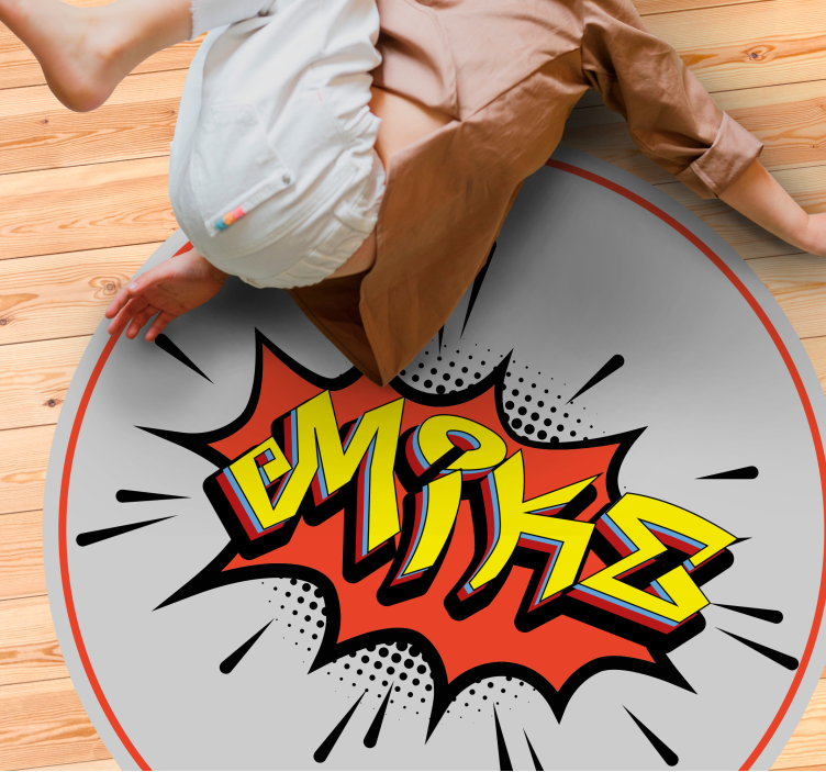 Vinyl Teppich mit Namen namensexplosion - TenStickers