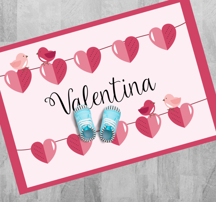 Vinyl Teppich mit Namen herz-design - TenStickers