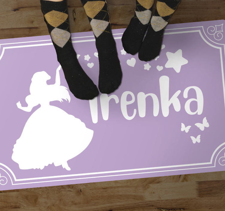 Vinyl Teppich kindlich zauberprinzessin mit namen - TenStickers