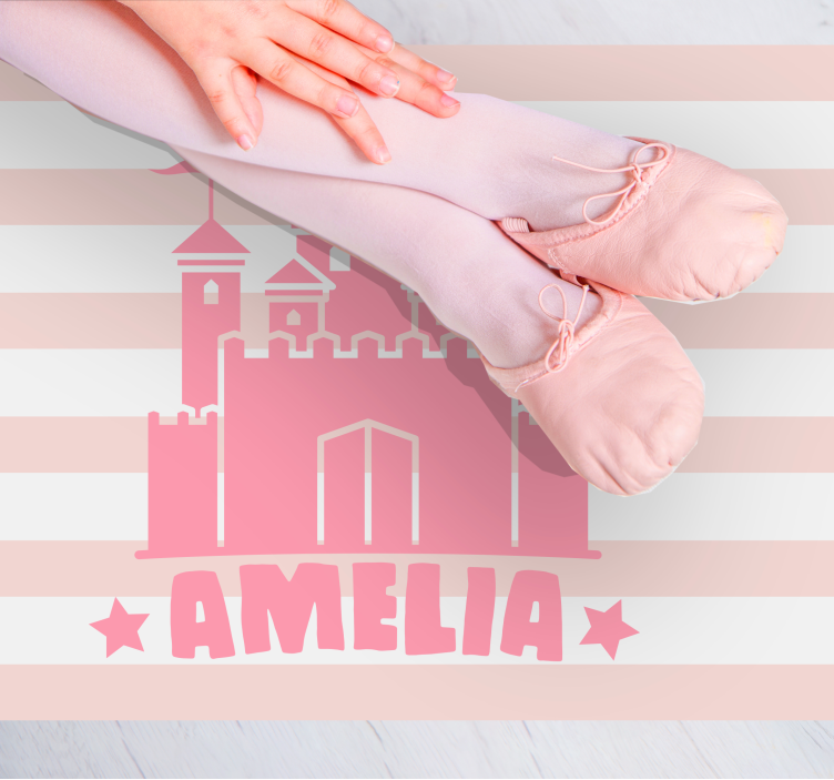 Vinyl Teppich kindlich schloss themen benutzerdefinierte - TenStickers