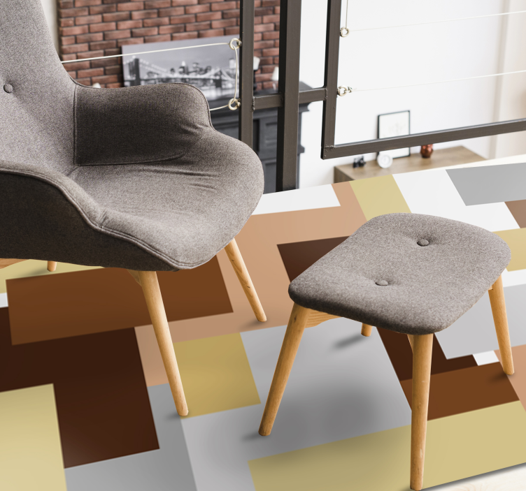 Vinyl Teppich modern abstrakte geometrische motive - TenStickers