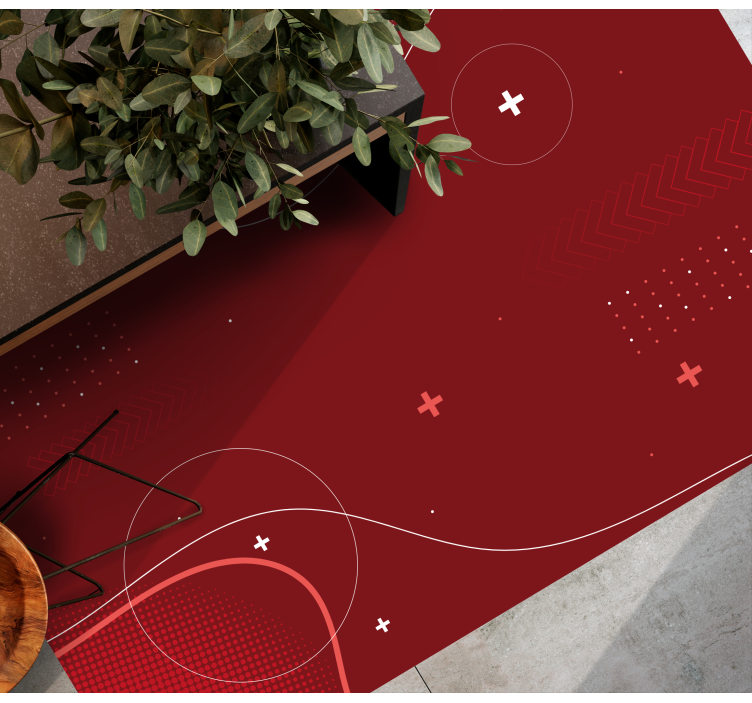 Vinyl Teppich modern dynamische abstrakte muster - TenStickers