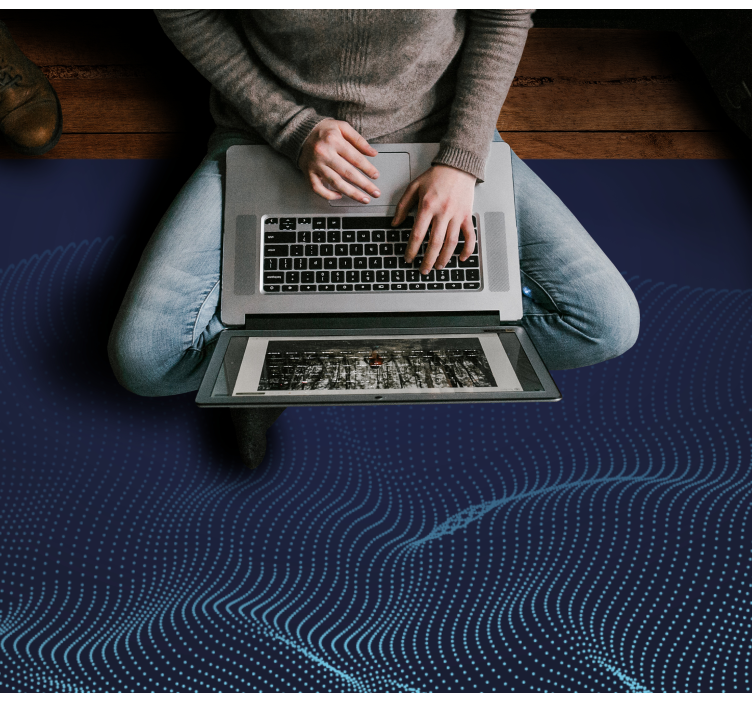 Vinyl Teppich modern flüssiges wellenmotiv - TenStickers