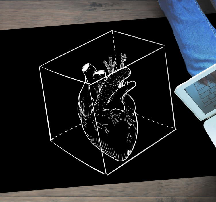 Vinyl Teppich modern herzillustration - TenStickers