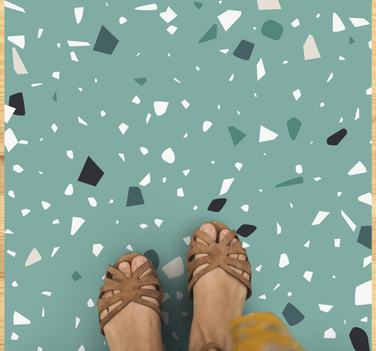 Vinylteppich Steinoptik grüner terrazzo-stil - TenStickers