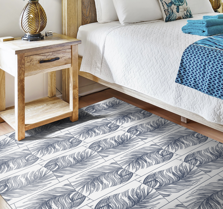 Vinyl Teppich Natur anmutige blätter - TenStickers