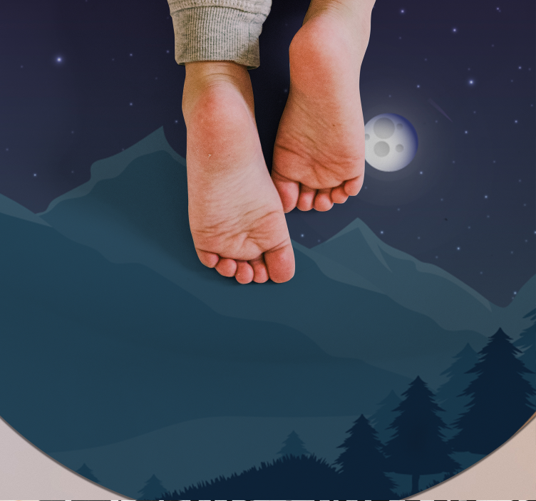 Vinyl Teppich Natur bergige nacht - TenStickers