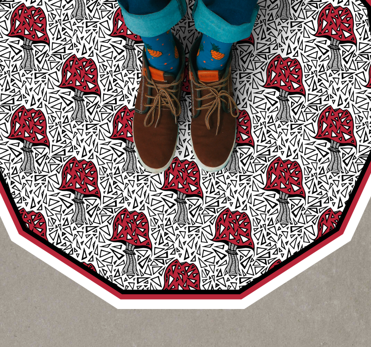 Vinyl Teppich Natur künstlerisches pilzmotiv - TenStickers