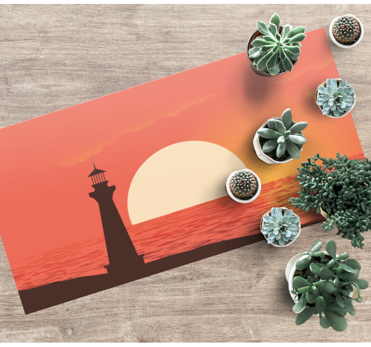 Vinyl teppich natur küsten sonnenuntergang ansicht - TenStickers