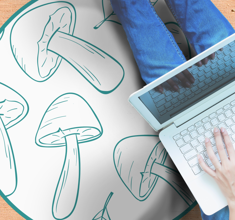 Vinyl Teppich Natur pilzblattmotiv - TenStickers