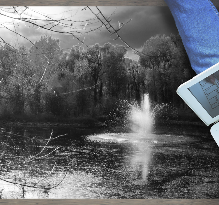 Vinyl Teppich Natur ruhiger blick auf den wasserfall - TenStickers