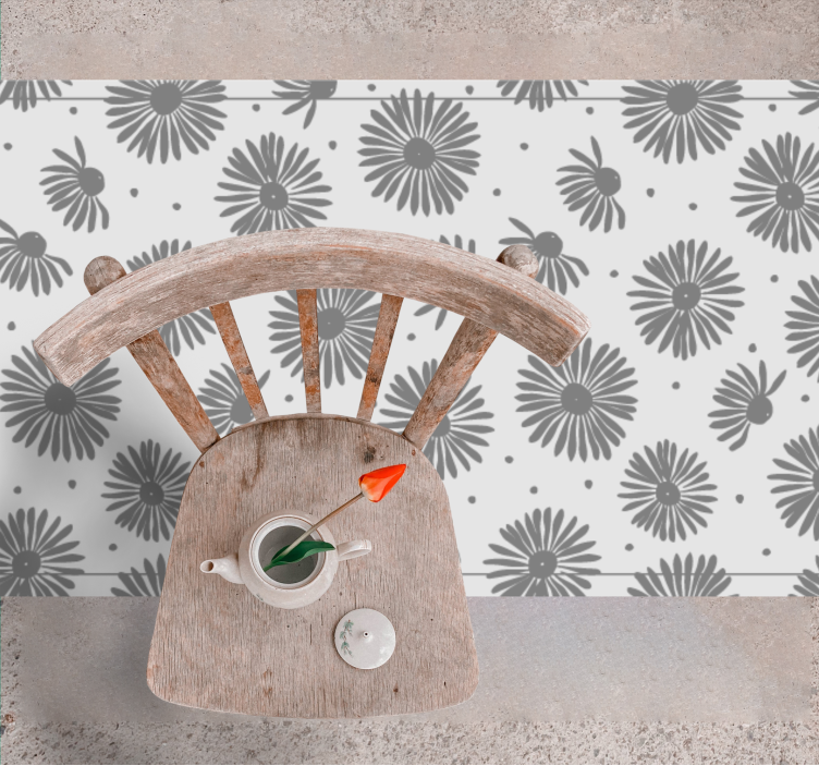 Vinyl Teppich Natur stilvolles blumenmuster - TenStickers