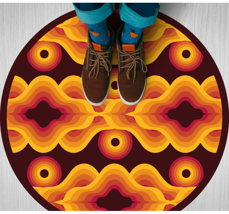 Vinylteppich Mosaik vintage-spiralmotiv - TenStickers