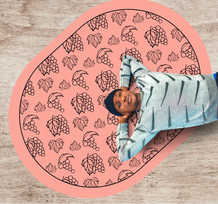 Vinyl Teppich Blumen botanisches traubenmuster - TenStickers