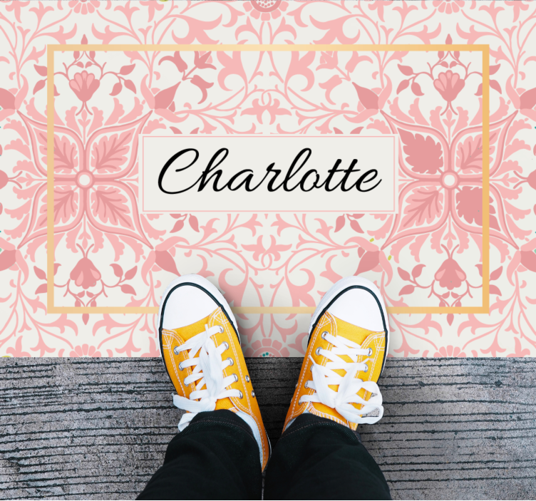 Vinyl teppich schlafzimmer mit botanischem design - TenStickers