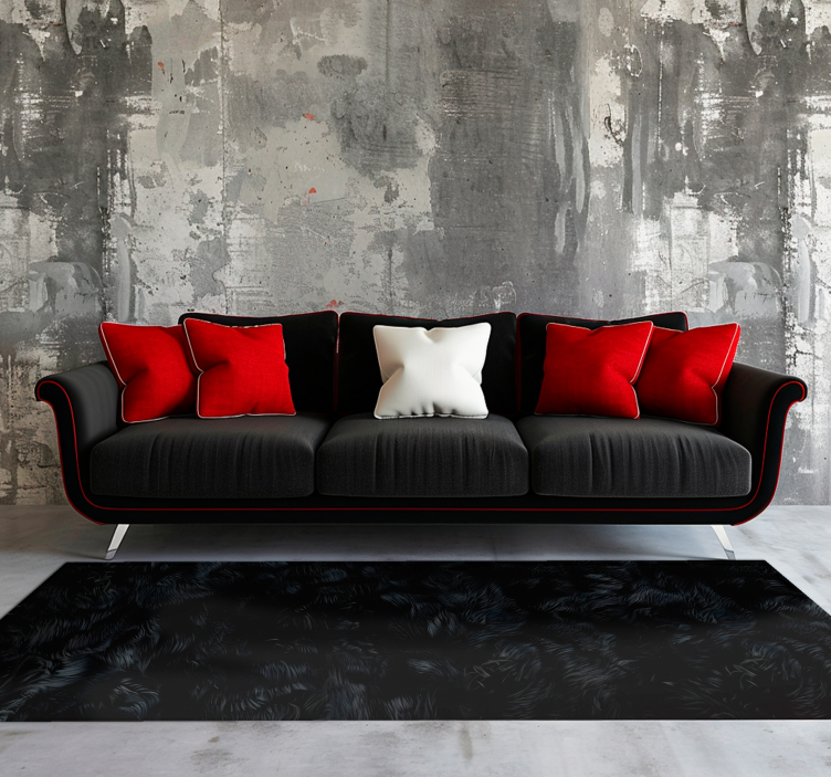 Vinyl Teppich schwarz für Wirkung - TenStickers