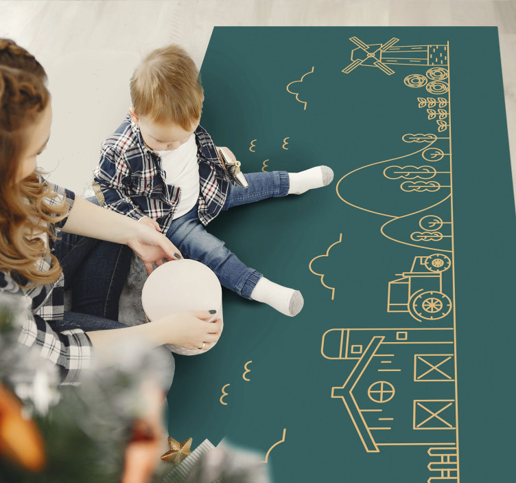 Vinyl Teppich Spiele pädagogisches bauernhofspiel - TenStickers