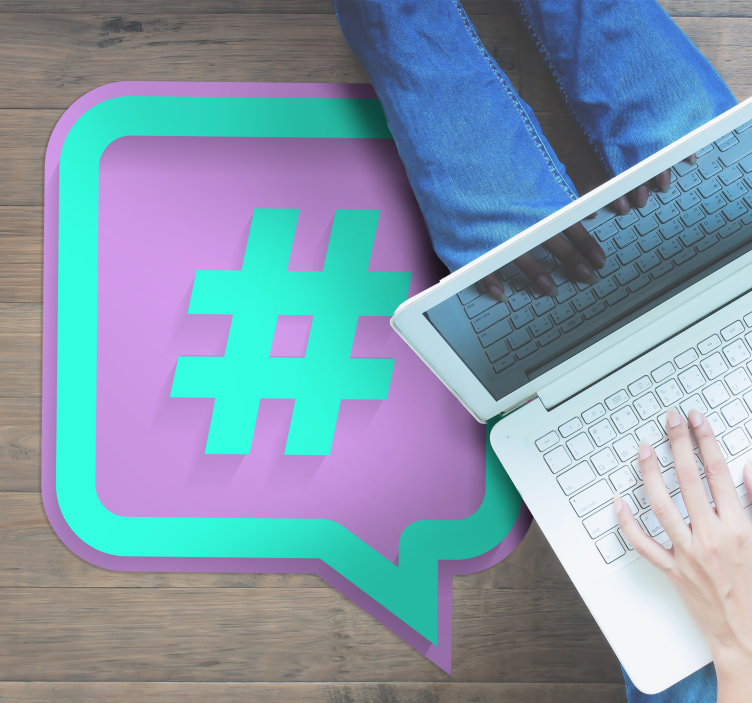 Vinyl Teppich Text hashtag-sprechblase - TenStickers