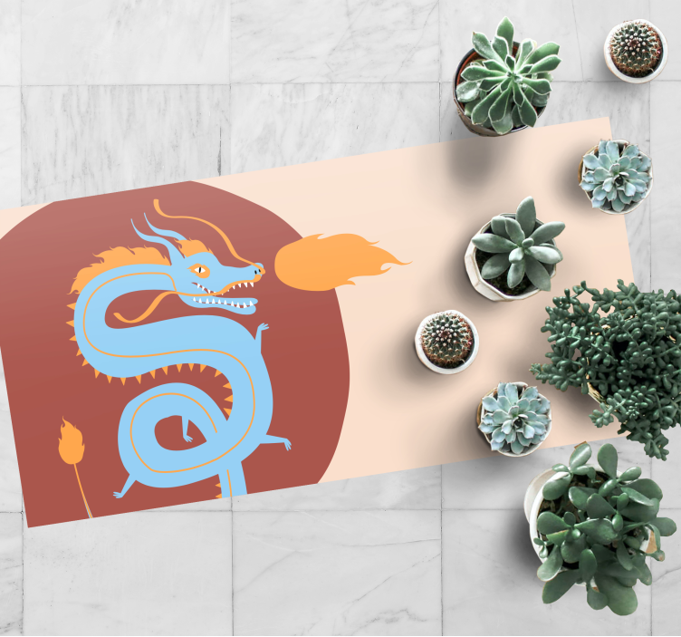 Vinyl Teppich ethnisch drachengeist - TenStickers