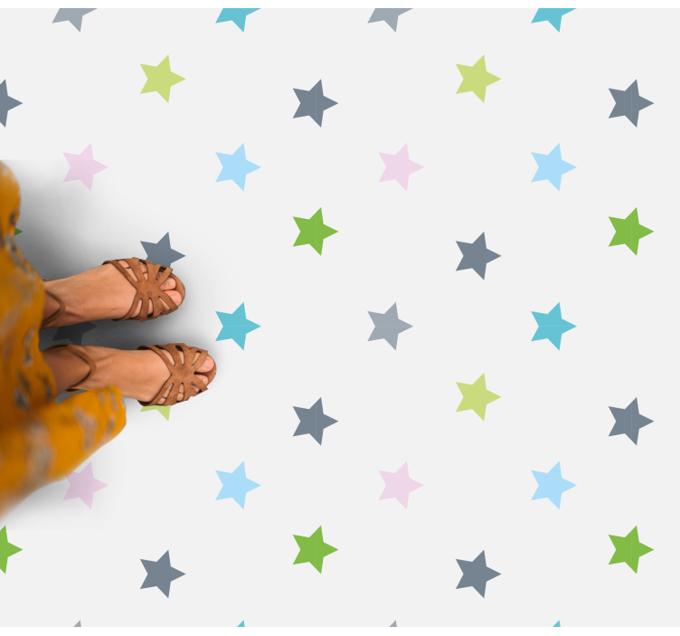 Vinyl Teppich Sterne minimalistische farben - TenStickers