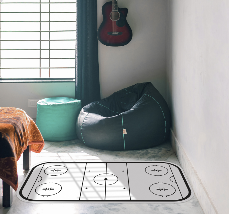 Vinyl Teppich Spiele eishockeybahn - TenStickers