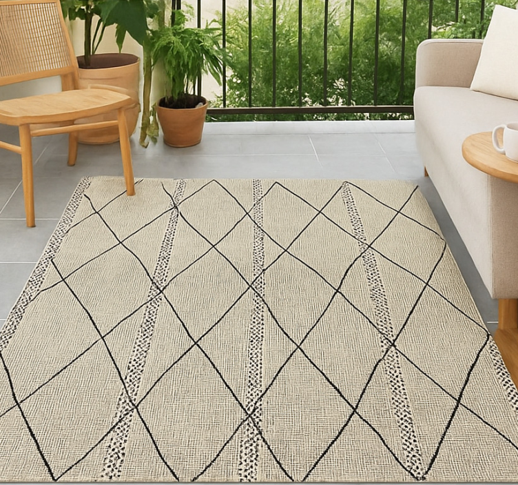 Vinyl Teppich Terrasse marokkanisches diamantdesign - TenStickers