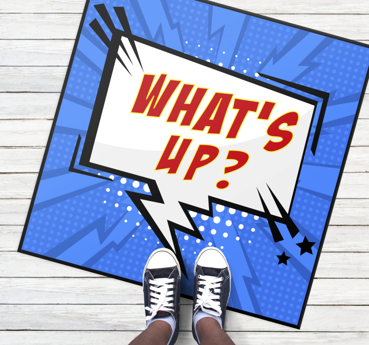 Vinyl Teppich Text comic-blasengruß - TenStickers