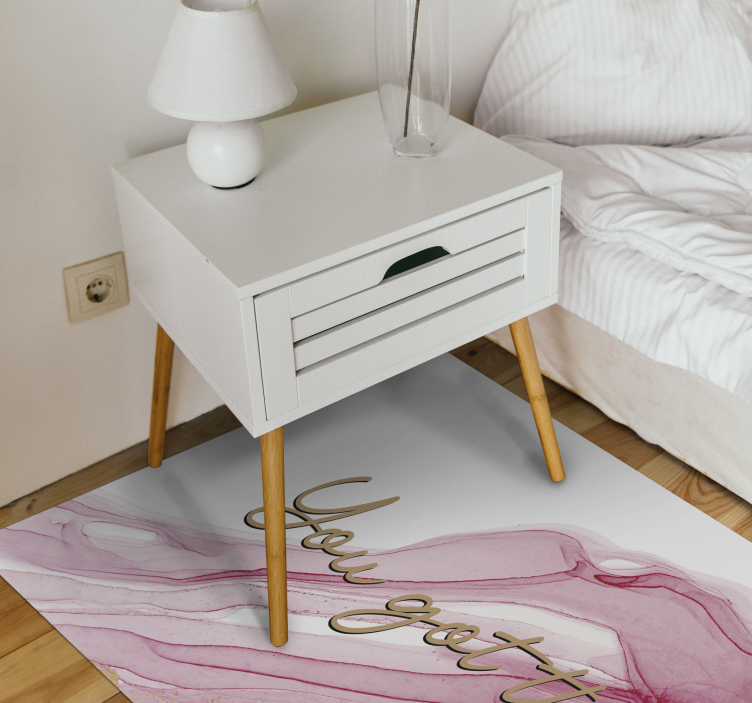 Vinyl Teppich Text du hast das - TenStickers