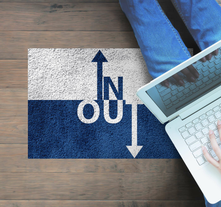 Vinyl Teppich Text ein aus richtung - TenStickers