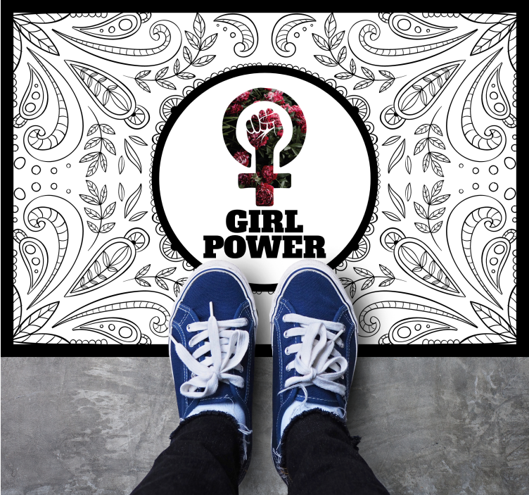 Vinyl Teppich Text girl-power-statement - TenStickers