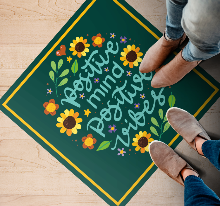 Vinyl Teppich Text positive stimmung - TenStickers