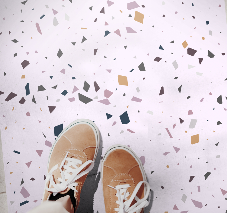 Vinyl Teppich Marmor bunte geometrische scherben - TenStickers