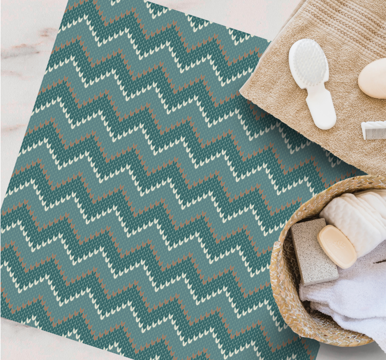 Vinyl Teppich ethnisch chevron-wellenmotiv - TenStickers