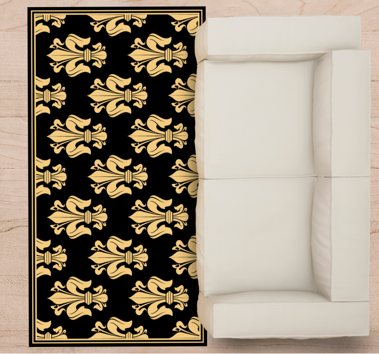 Vinyl Teppich Wohnzimmer elegantes fleur-de-lis-muster - TenStickers