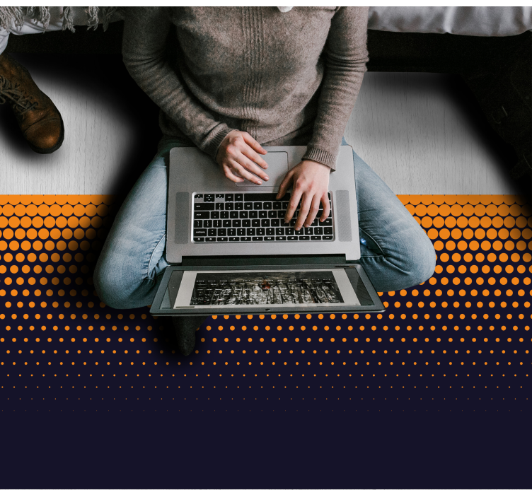 Vinyl Teppich Jugendzimmer farbverlaufspunktmuster - TenStickers