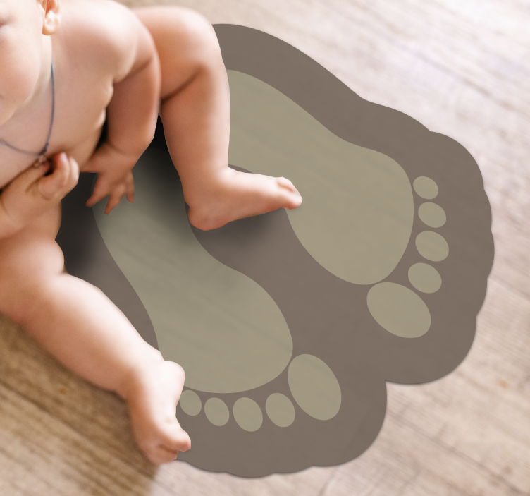 Vinyl Teppich Baby fußabdruckkonturen - TenStickers