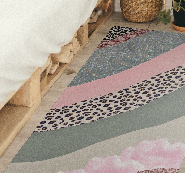 Vinyl Teppich Schlafzimmer geschichtete farbwellen - TenStickers