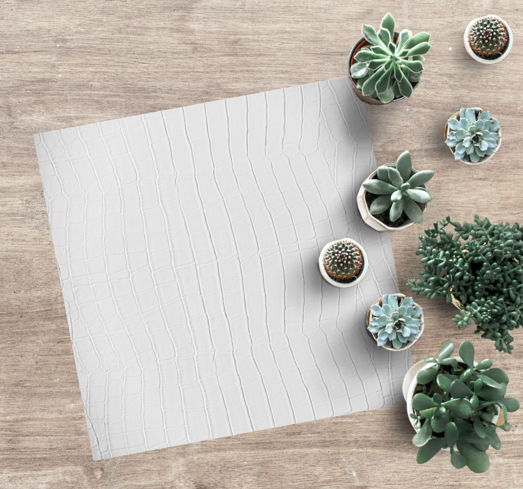 Vinyl teppich textur in weißer krokodilhaut - TenStickers