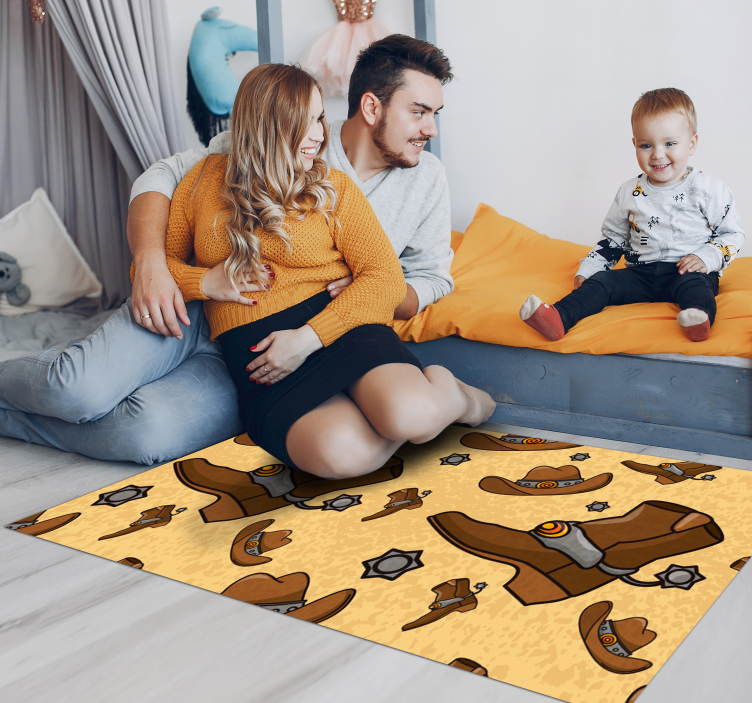Vinyl Teppich Tiere cowboystiefel motiv - TenStickers