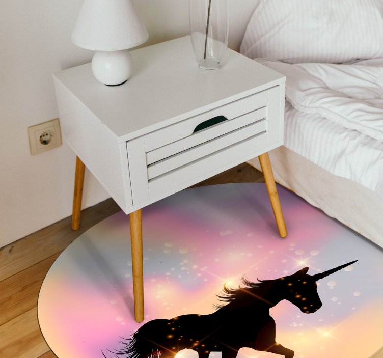 Vinyl Teppich Tiere galaktisches einhorn - TenStickers