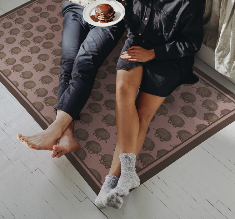 Vinyl Teppich Tiere igel-muster - TenStickers