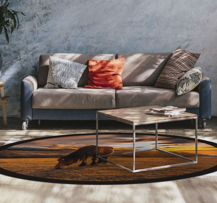 Vinyl Teppich Tiere majestätisches pferd beim fressen - TenStickers