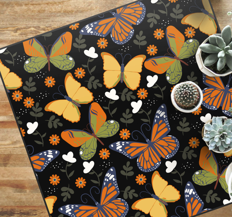 Vinyl Teppich Tiere schmetterlingsmotiv - TenStickers