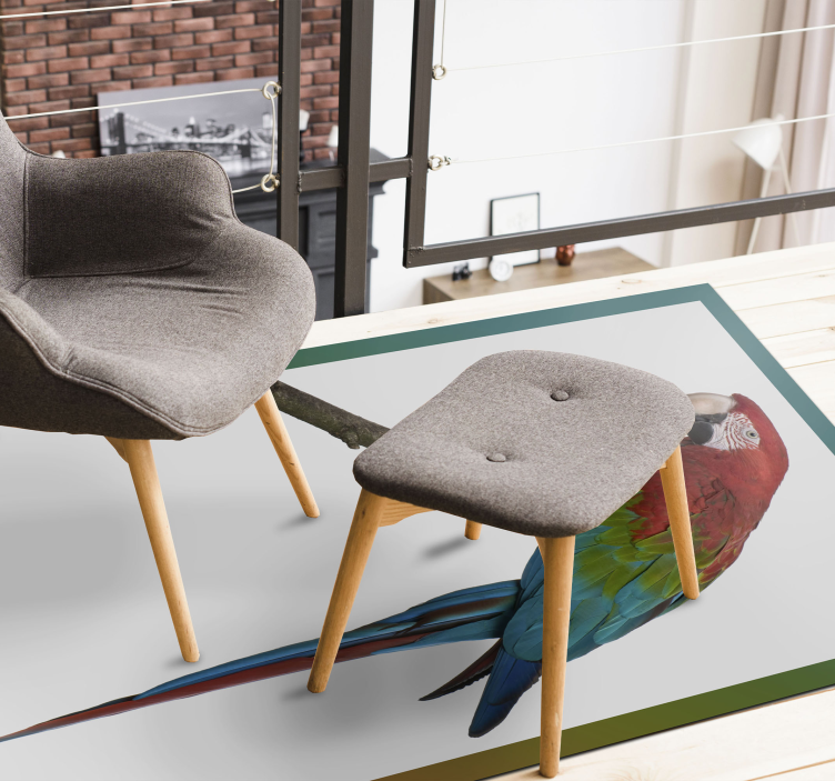 Vinyl Teppich Tiere bunter ara - TenStickers