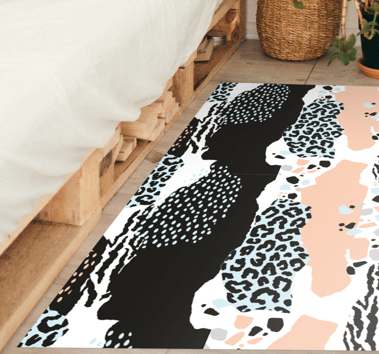 Vinyl Teppich Tiermuster elegantes leopardenmuster - TenStickers