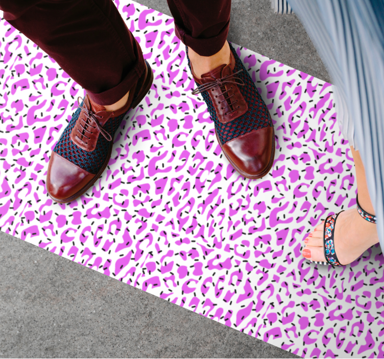 Vinyl Teppich Tiermuster fuchsia leopardenmuster - TenStickers