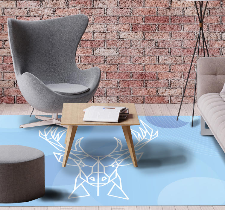 Vinyl Teppich Tiere geometrischer hirschkopf - TenStickers