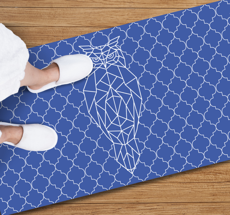 Vinyl Teppich Tiere geometrisches eulenmuster - TenStickers