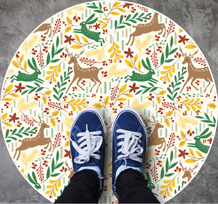 Vinyl Teppich Weihnachten von der natur inspiriertes motiv - TenStickers