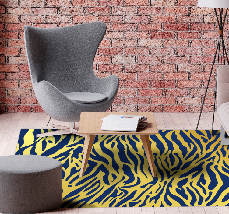 Vinyl teppich tiermuster zebra streifen design - TenStickers